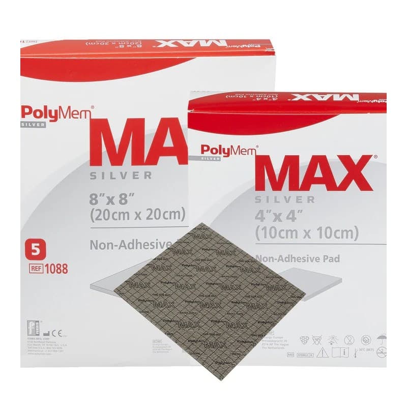 Polymem Max Silver Non-Adhesive Foam Pad Dressing