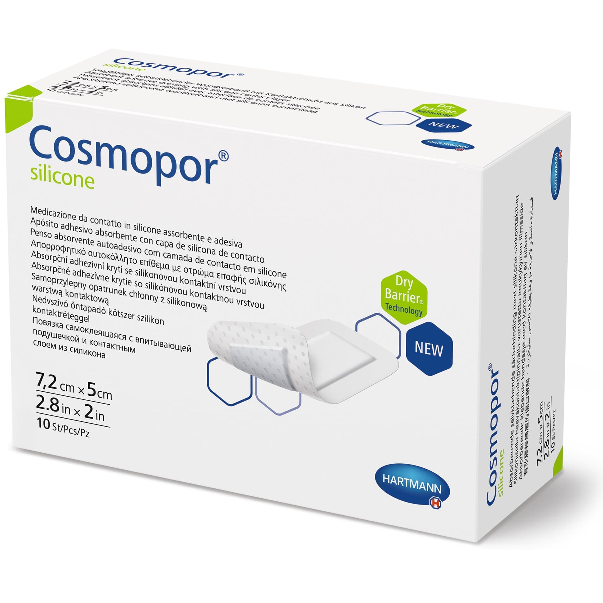 Cosmopor Silicone Dressing White Rectangle Sterile - Image 1