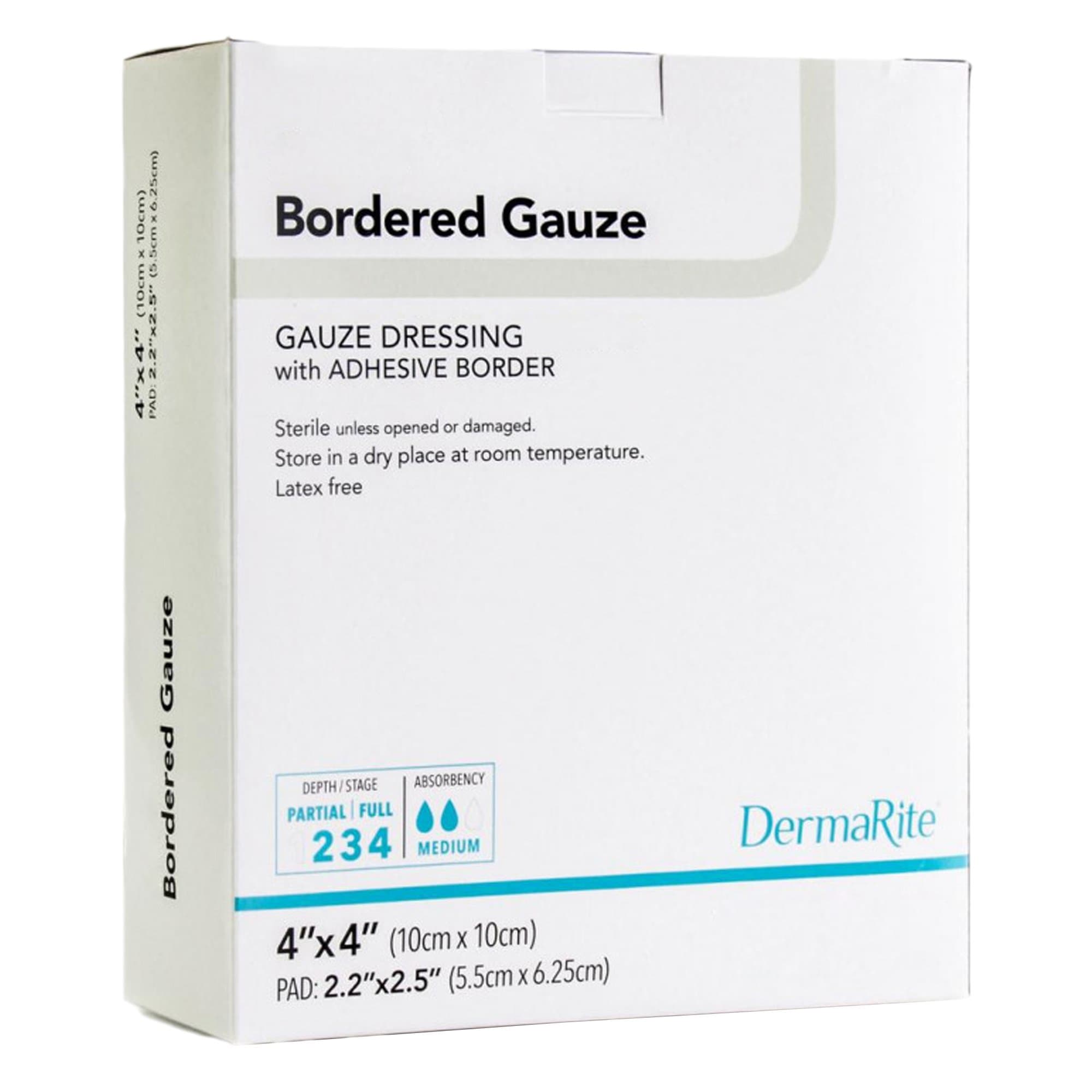 DermaRite Bordered Gauze Dressing with Adhesive Border - Image 1