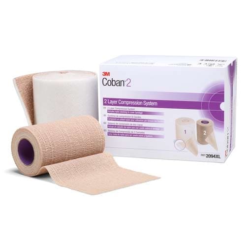 3M Coban 2 Layer Compression Bandage, 4" x 3-4/5 Yard, 4" x 6-3/10 Yard - Box of 1 - Image 1