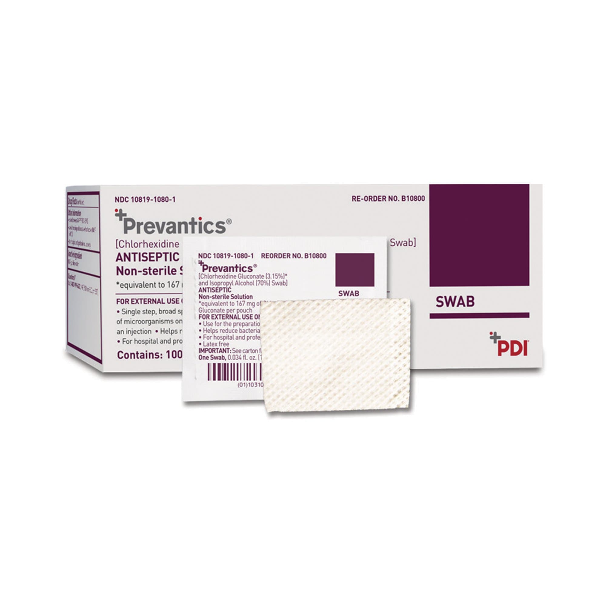 Prevantics Antiseptic Prep Pad 2 x 2-1/2 Inch - Image 1