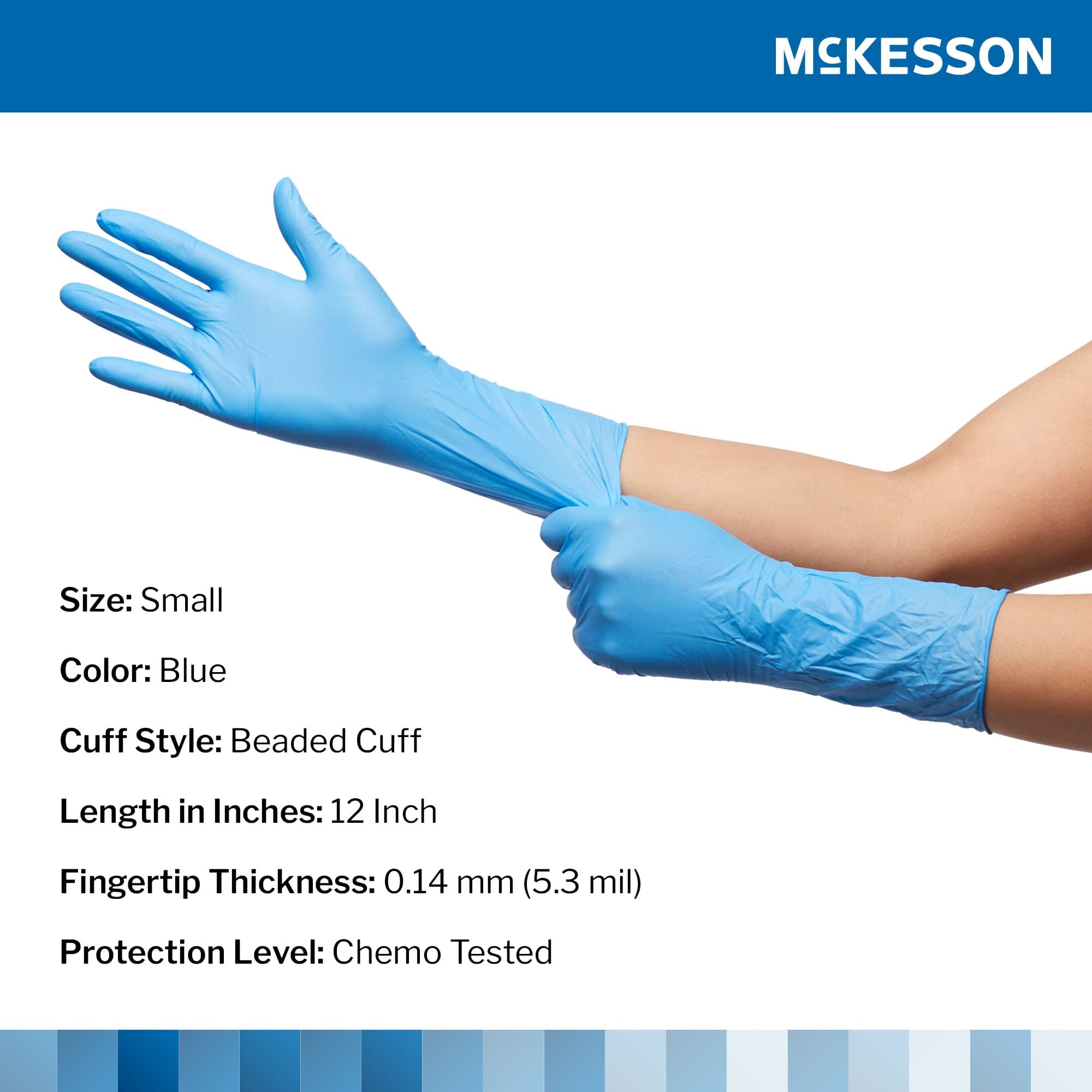 McKesson Confiderm 6.5CX Nitrile Powder Free Exam Gloves - Image 2