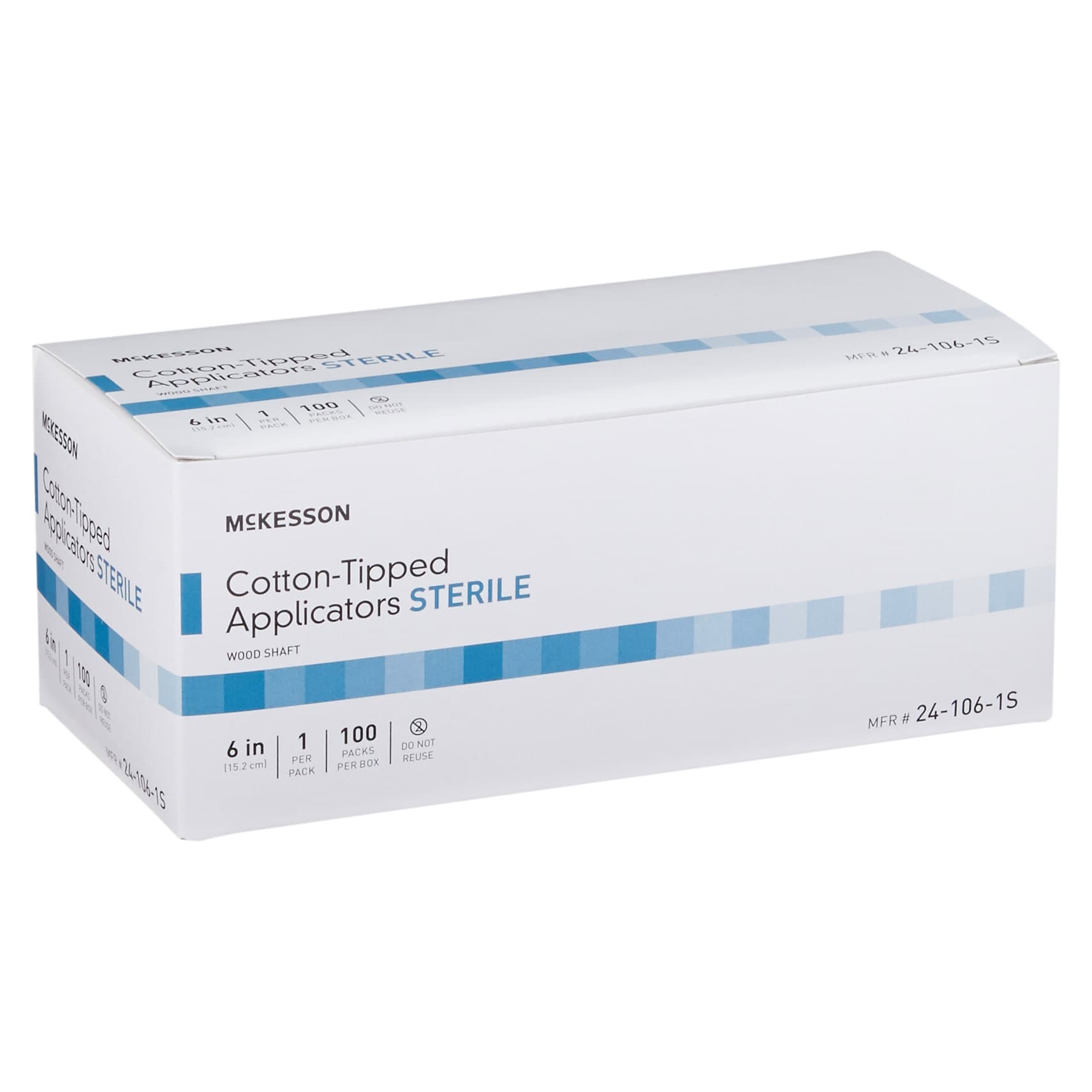 McKesson Swabstick Wood Shaft Sterile Cotton Tip Single End Tip - Image 3