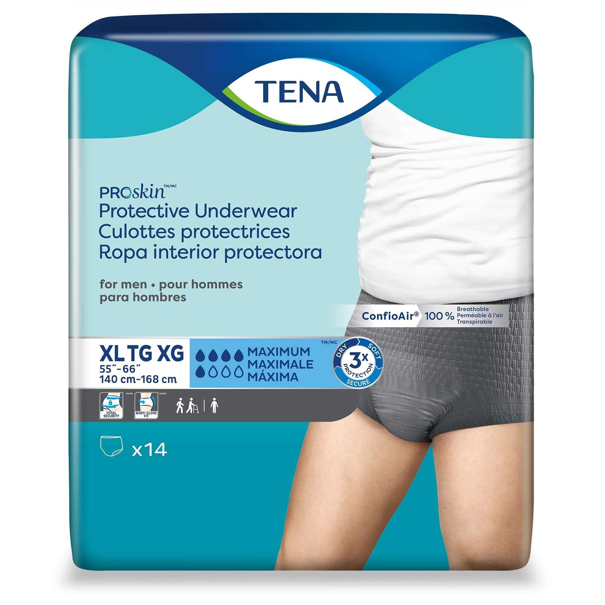 TENA ProSkin Protective Underwear for Men, X-Large - Case of 56 - Image 1