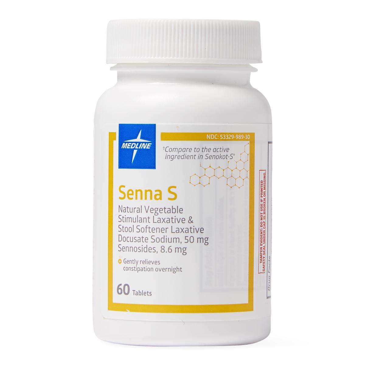 Medline Senna-S Tablets - Bottle of 60 - Image 1