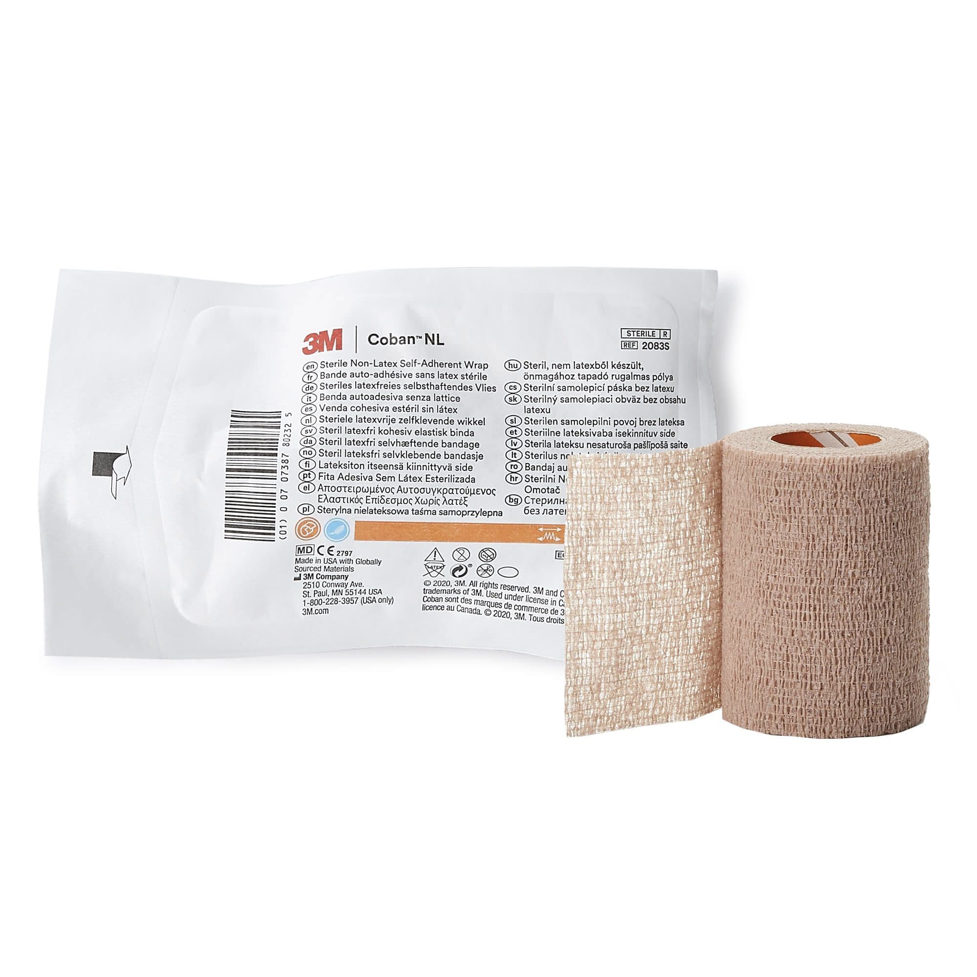 3M Coban LF Sterile Cohesive Bandage, Tan - Image 2