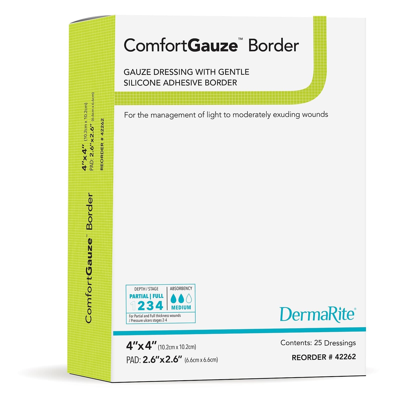 ComfortGauze Border Gauze Dressing with Gentle Silicone Adhesive Border - Image 4