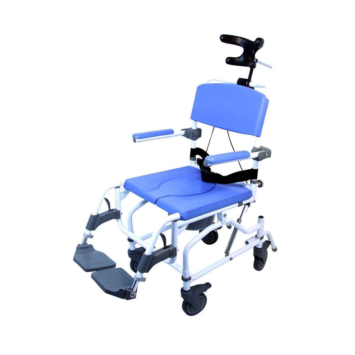 EZee Life Aluminum Tilt Rehab Shower Commode Chair by Healthline