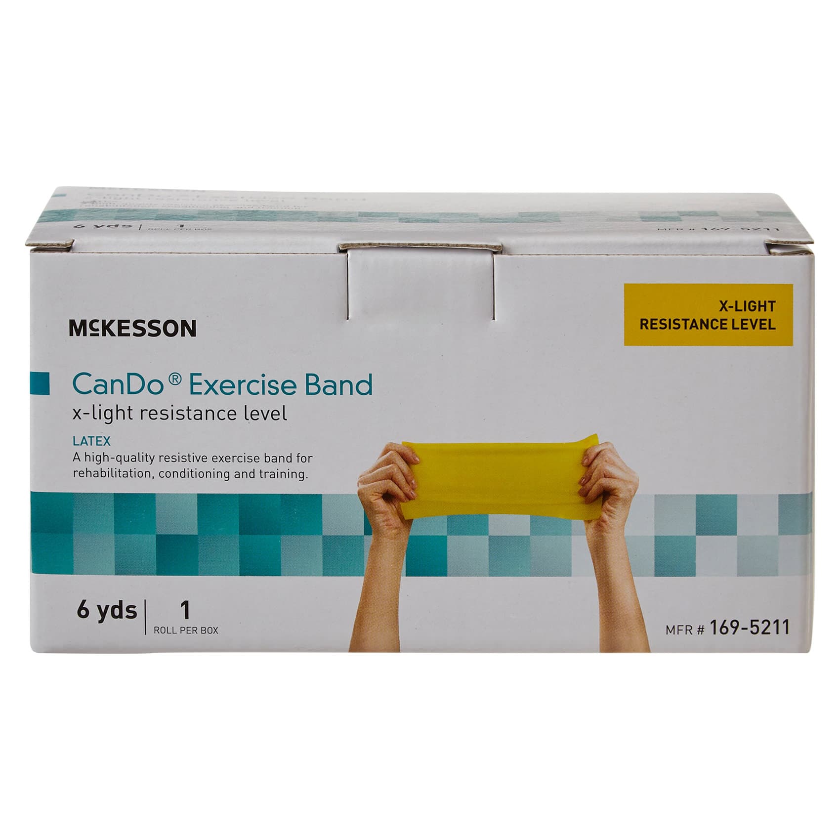 McKesson CanDo Yellow Extra Light Resistance Exercise Band - Image 2