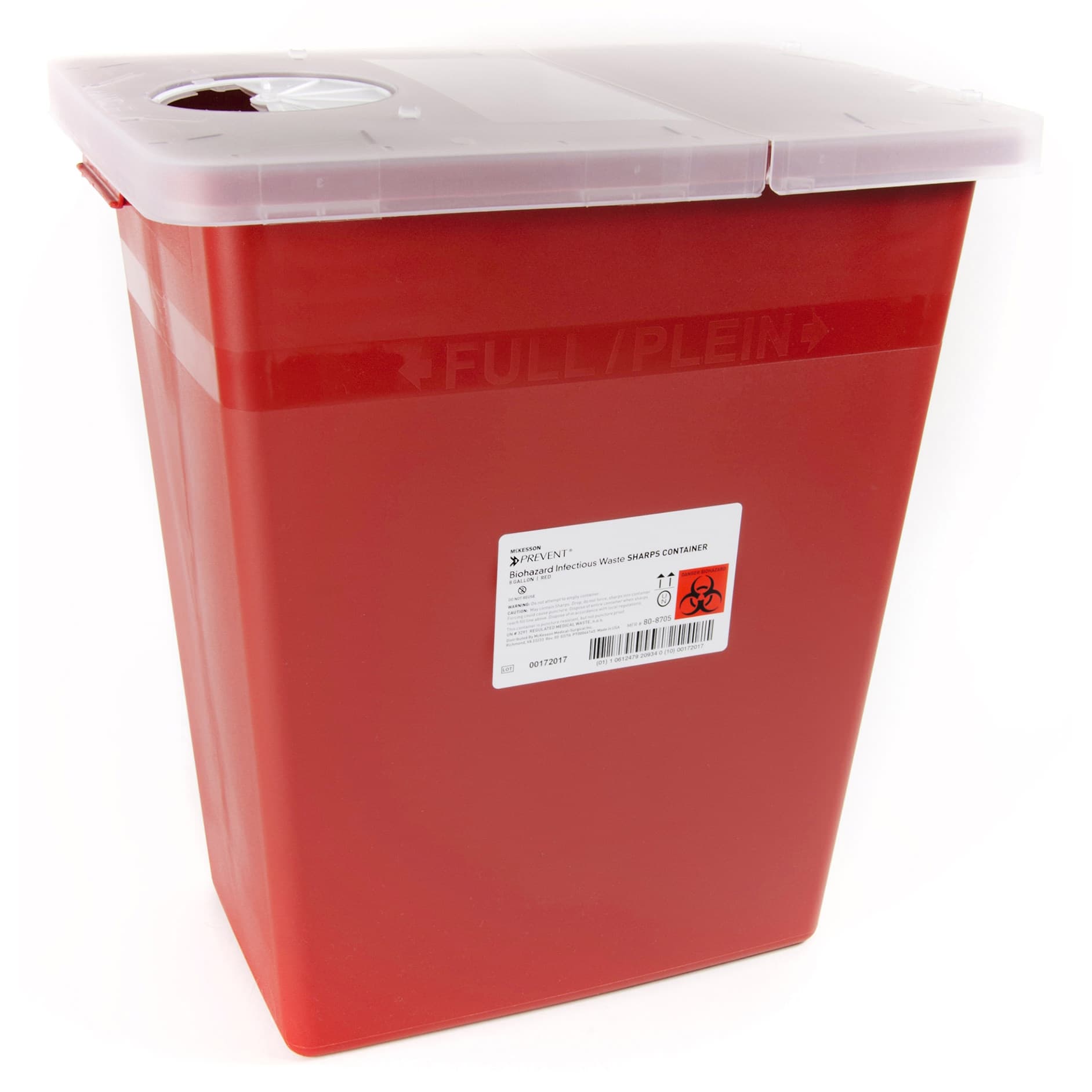 McKesson Prevent Sharps Container Red Base - Case of 10 - Image 1