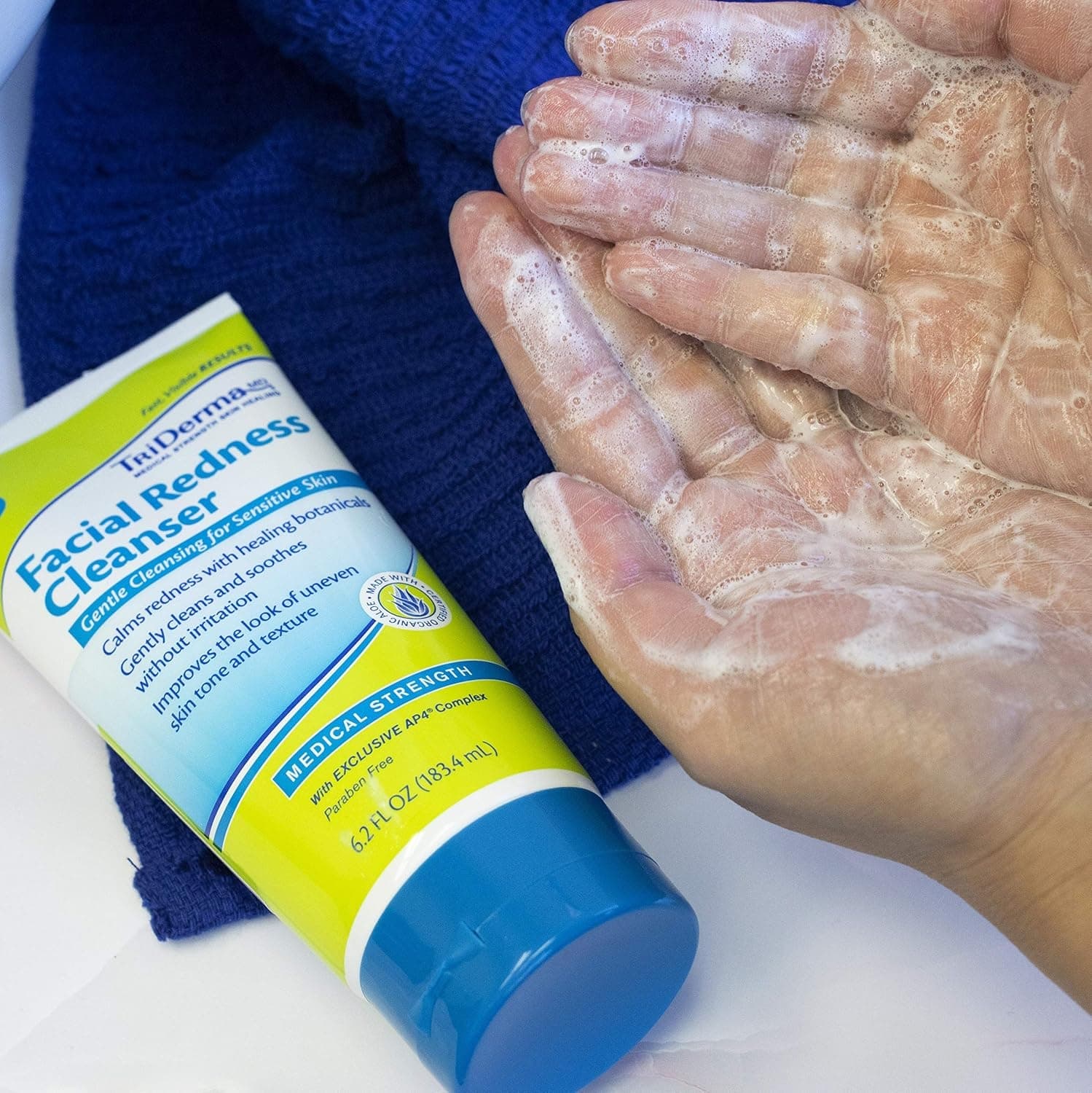 TriDerma Facial Redness Cleanser Cream, 6.2 oz - Image 5