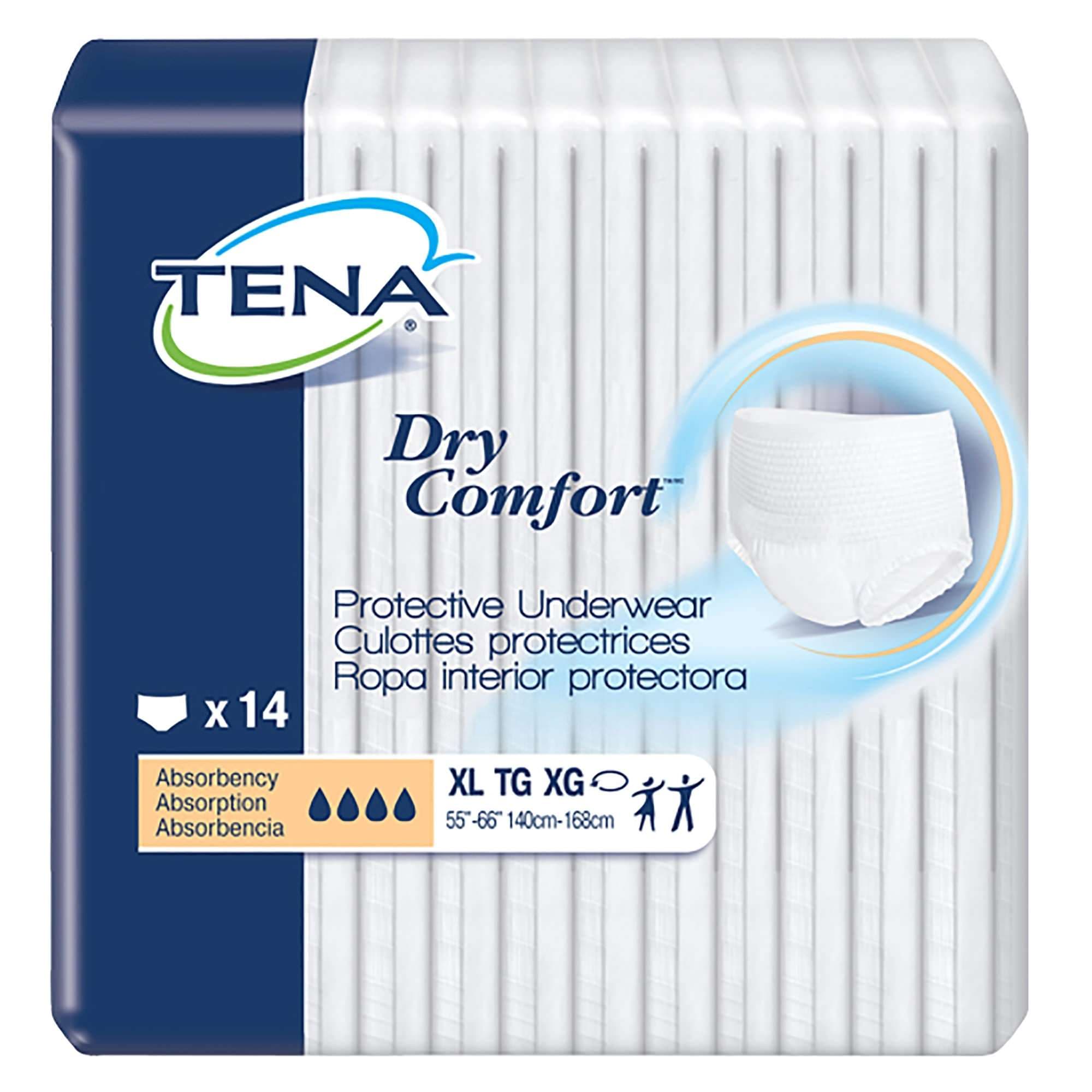 TENA Dry Comfort Protective Adult Underwear, Extra Large - Case of 56 - Image 1