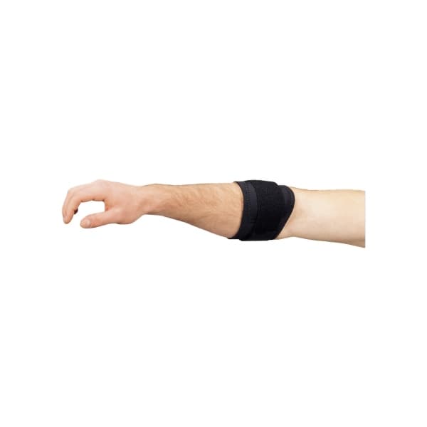 Deroyal Elbow Support Black Pull-On Tennis Elbow Strap, 10 to 11 Inch Forearm Circumference, Medium - Image 1