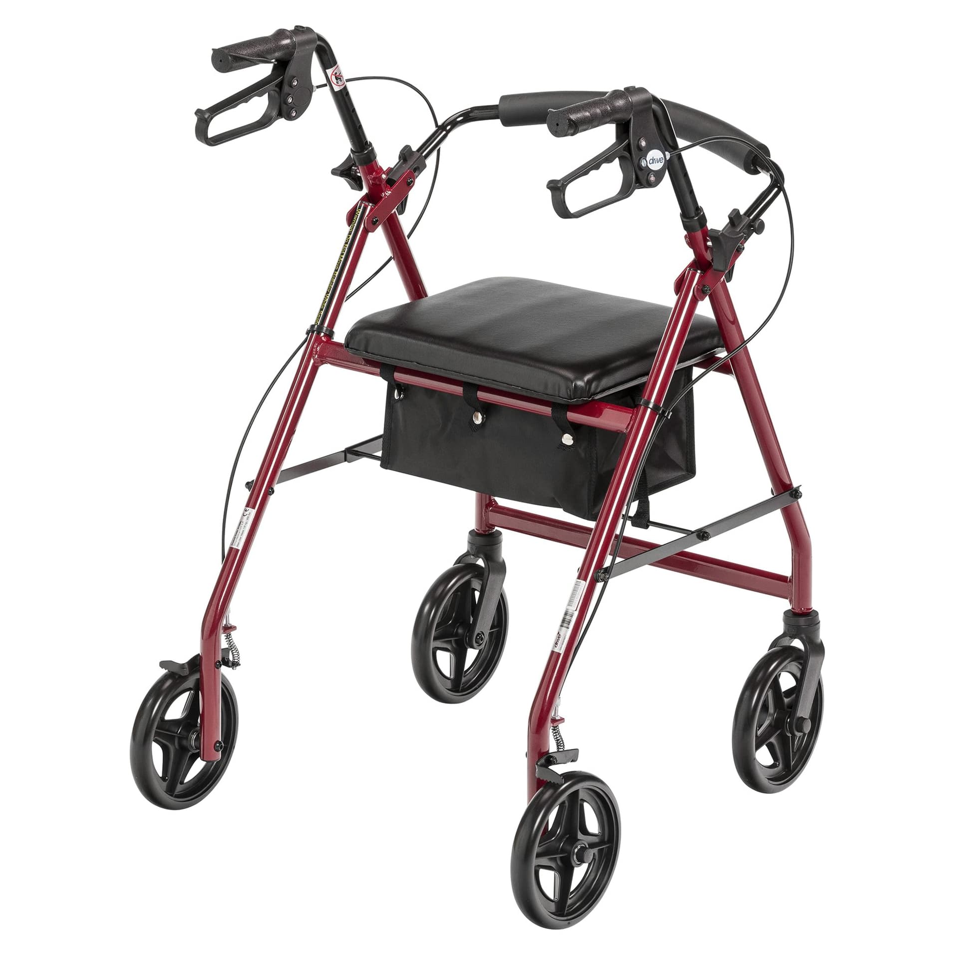 McKesson 4-Wheel Adjustable-Height Aluminum Rollator - Image 2