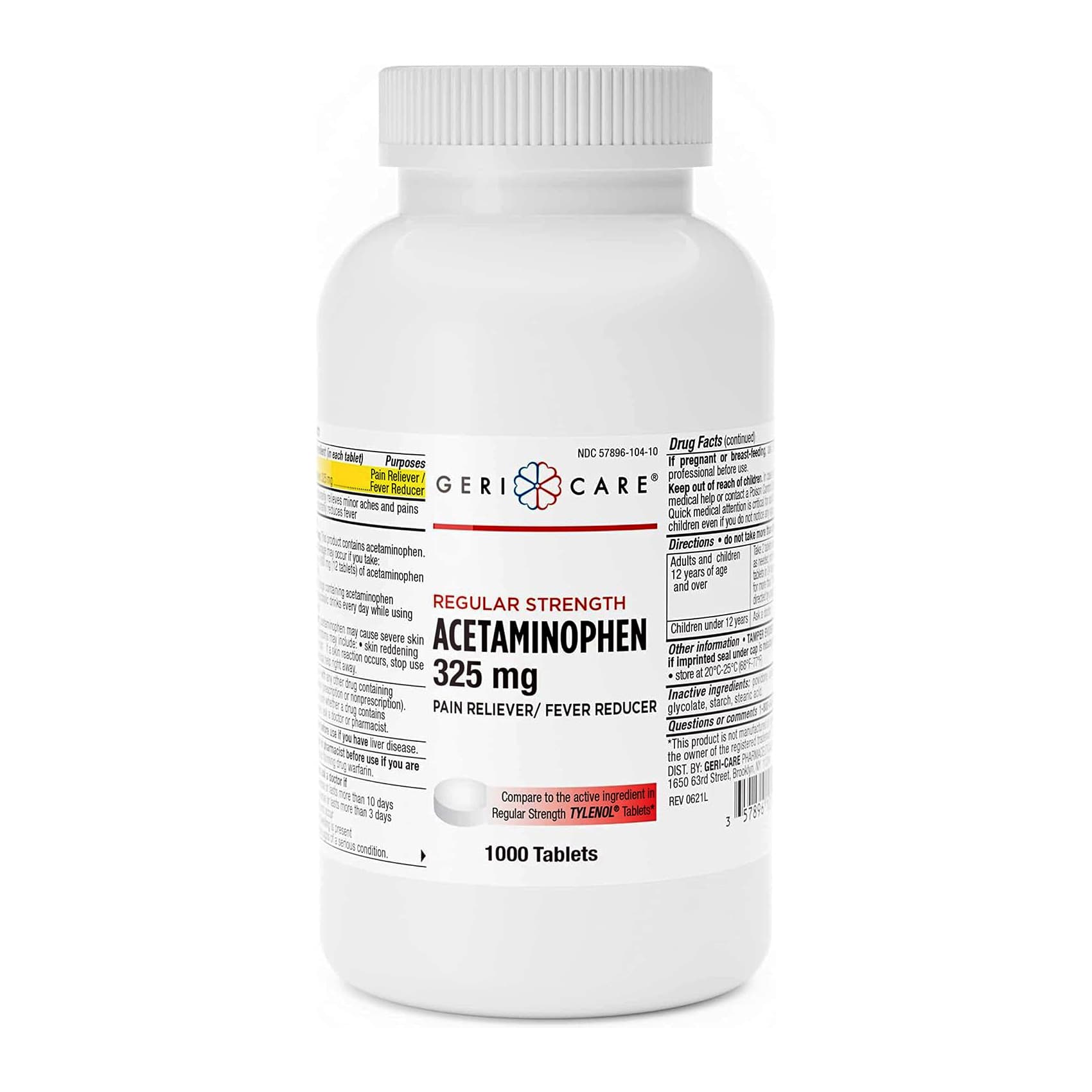 Geri-Care Acetaminophen Pain Relief Tablet, 325 mg