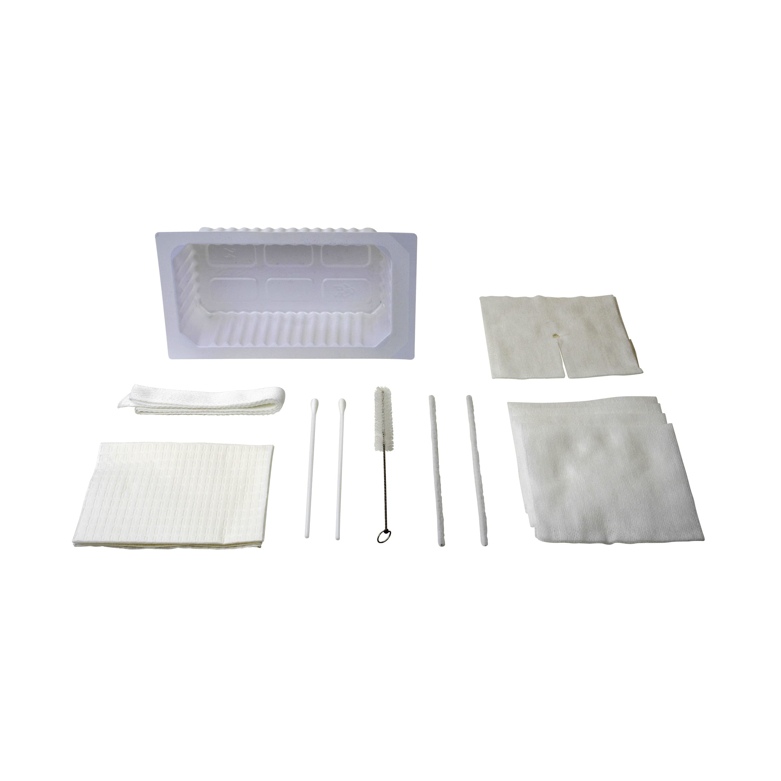 Dynarex Tracheostomy Care Kit with No Gloves, One Compartment Tray - Case of 20 - Image 1