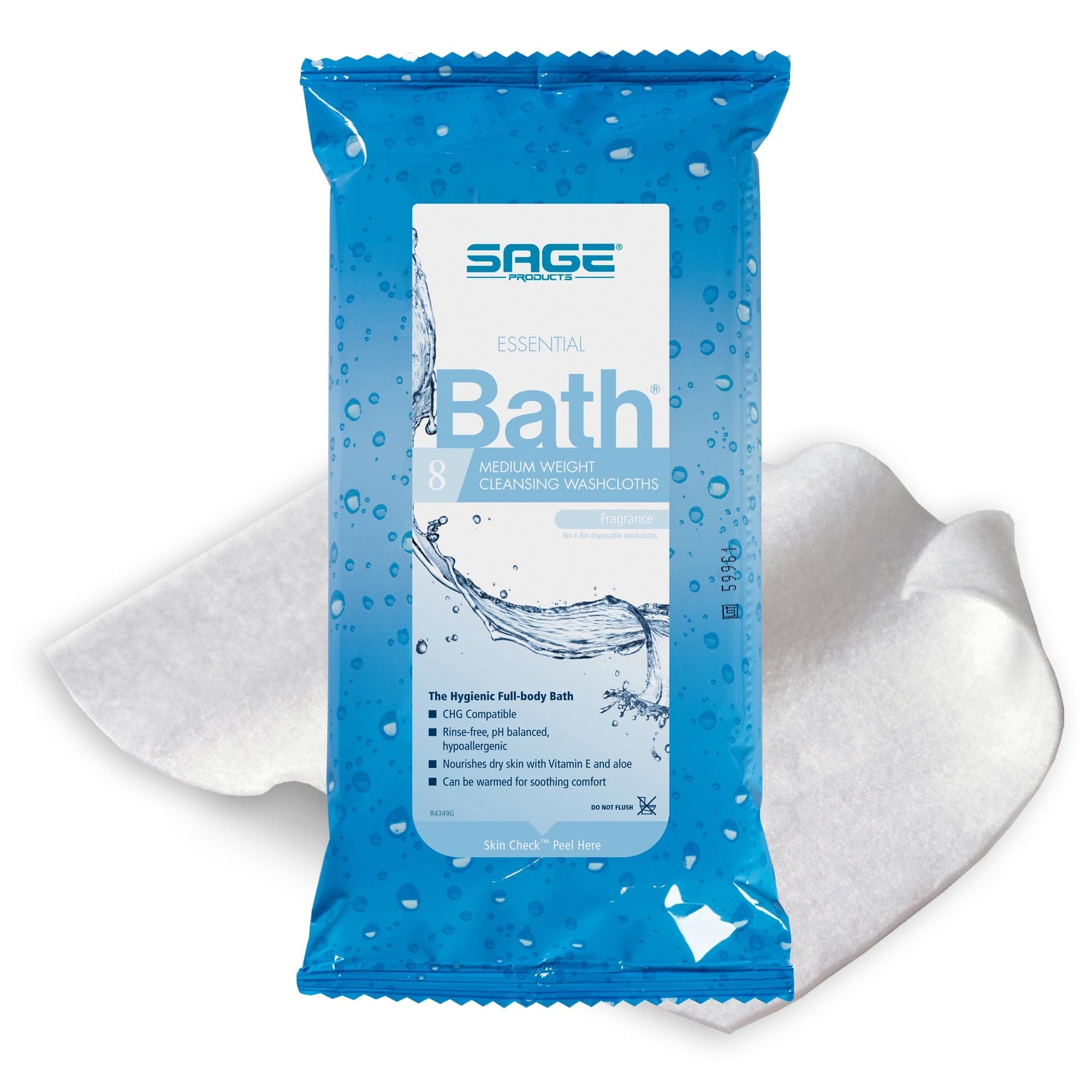 Sage Essential Bath Full Body Cleansing Washcloths