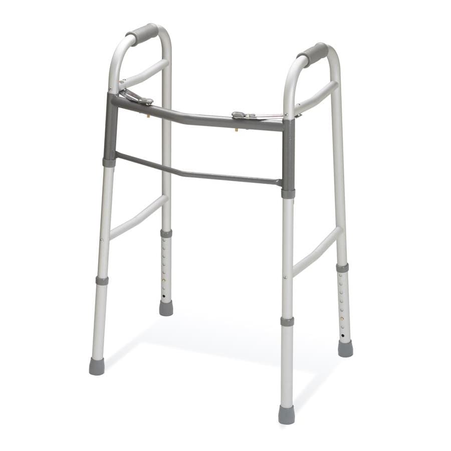 Medline Guardian Two-Button Folding Walker without Wheels - Image 1