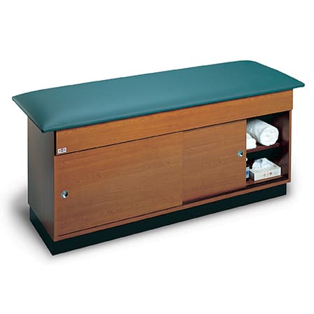 Hausmann Treatment Table With Sliding Cabinet Doors