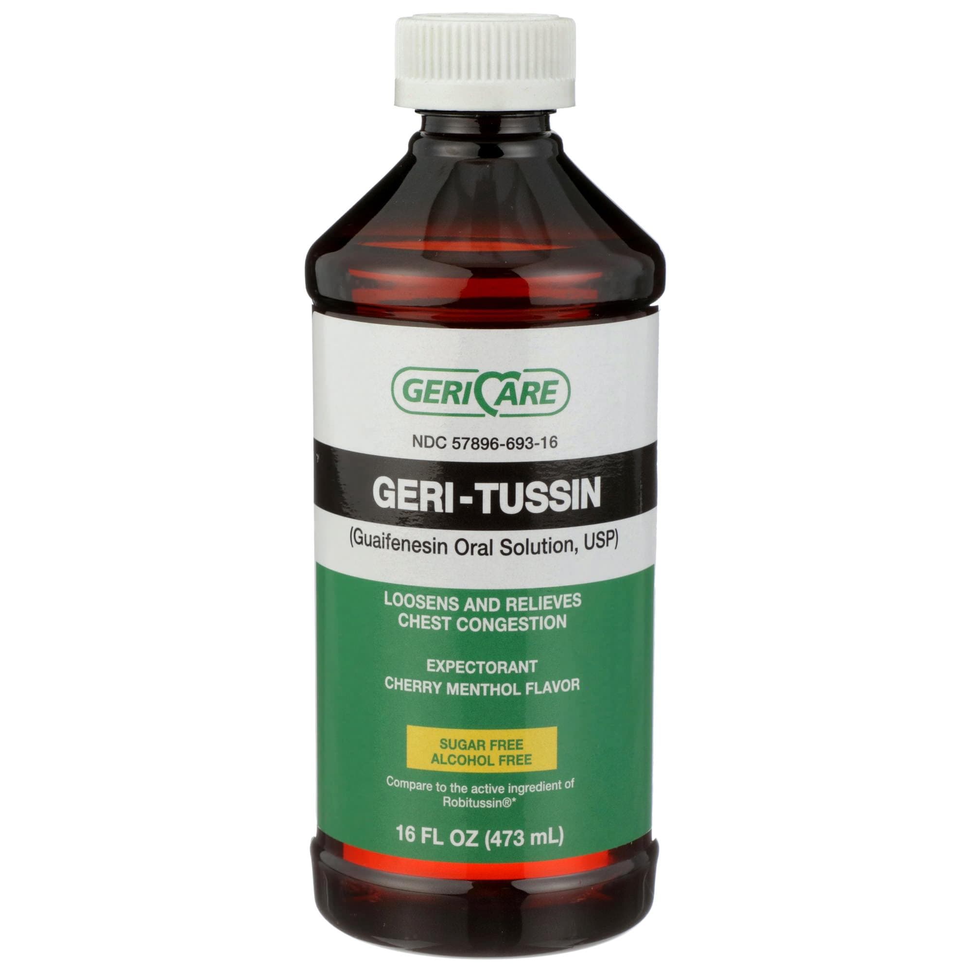GeriCare Geri-Tussin Guaifenesin Cold and Cough Relief Syrup, 16 oz