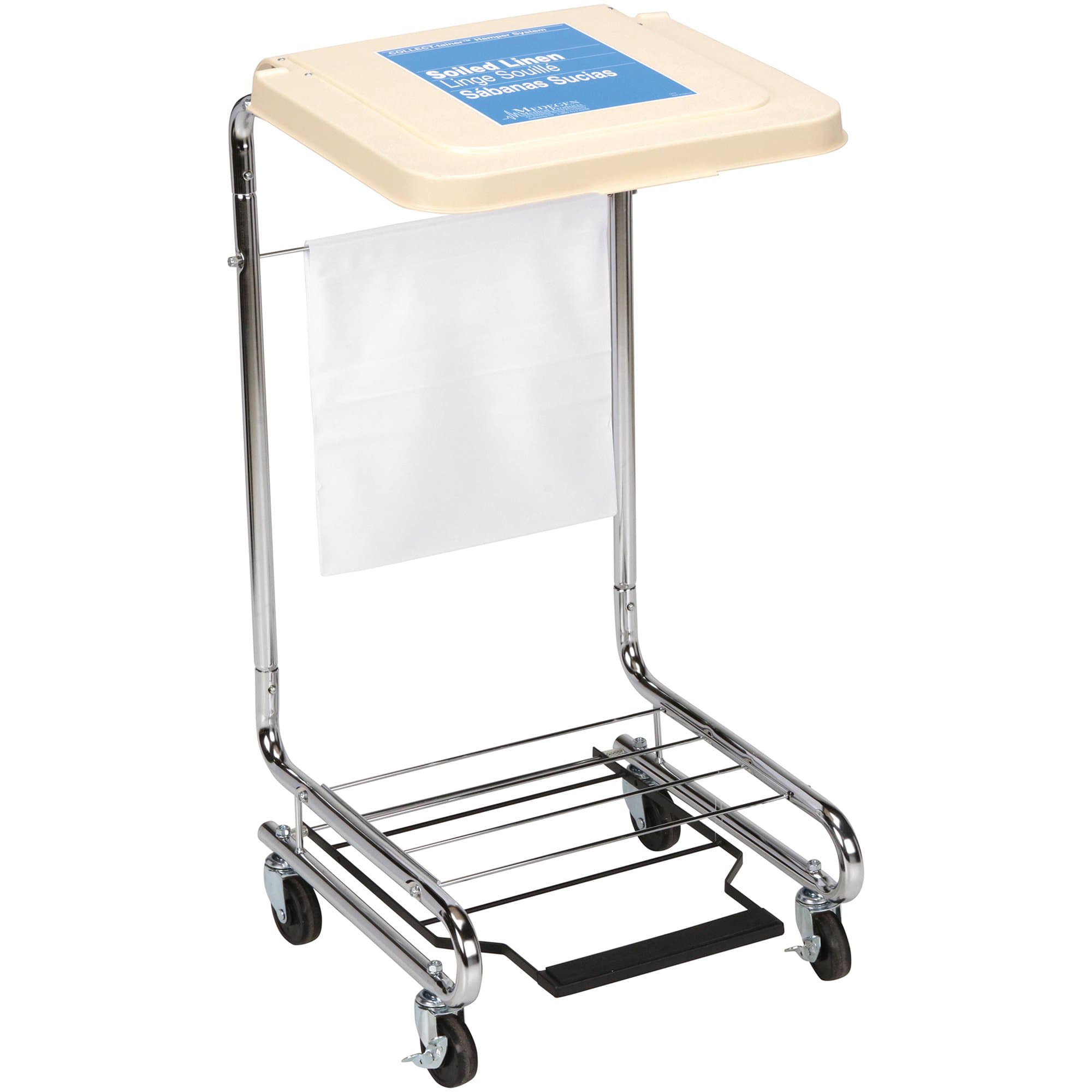 McKesson Hamper Stand Soiled Linen with Foot Pedal Self‑Closing Lid
