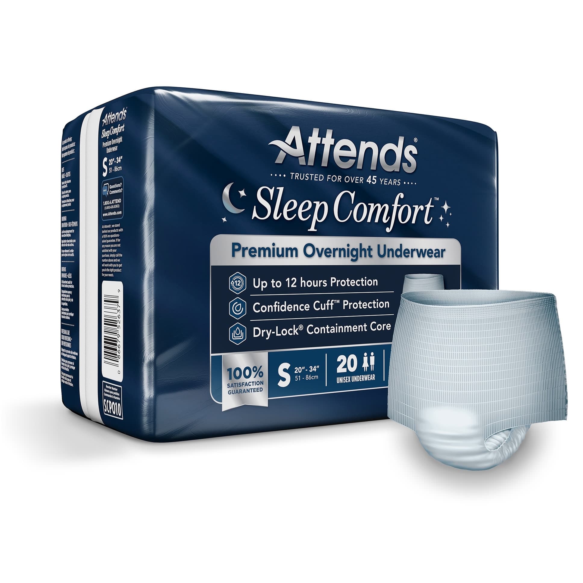 Attends Sleep Comfort Premium Overnight Underwear