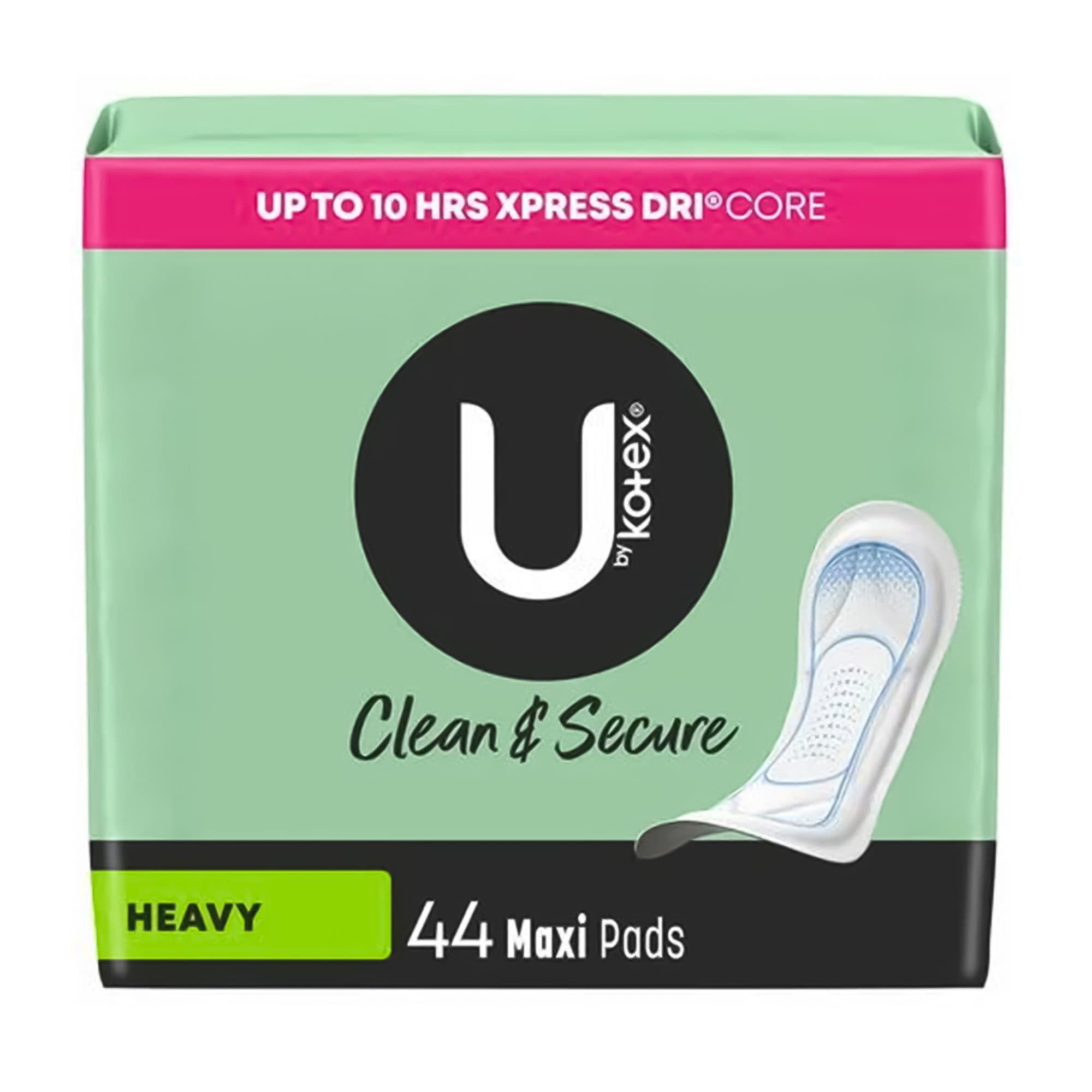 U by Kotex Clean & Secure Heavy Maxi Pads