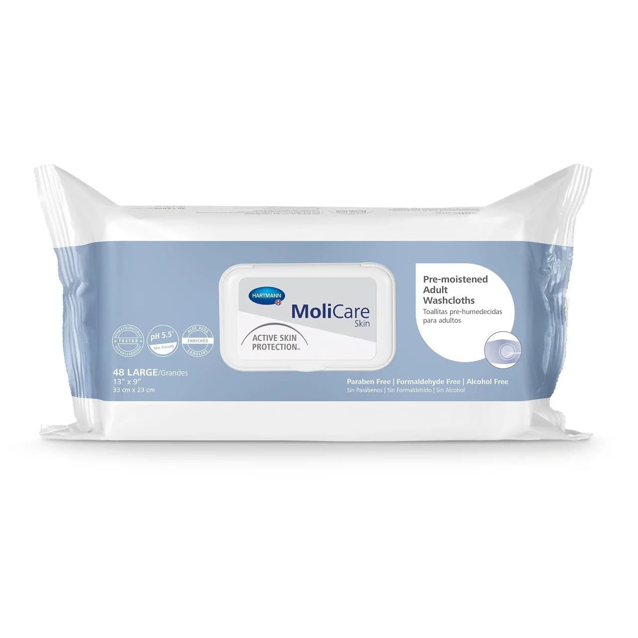 MoliCare Skin Pre-Moistened Washcloths - Image 1