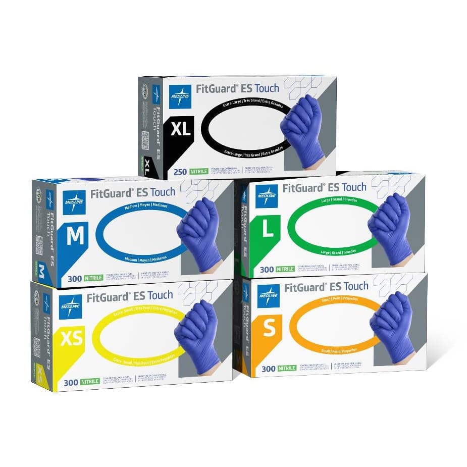 Medline FitGuard ES Touch Nitrile Exam Gloves