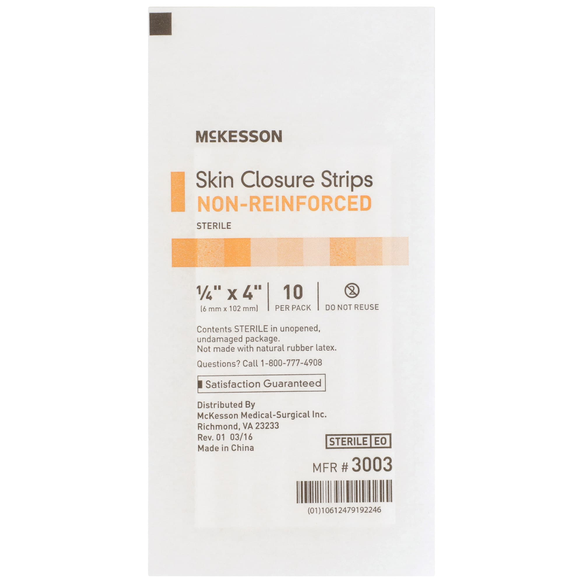McKesson Skin Closure Strip 1/4 x 4 Inch, Sterile - Image 3