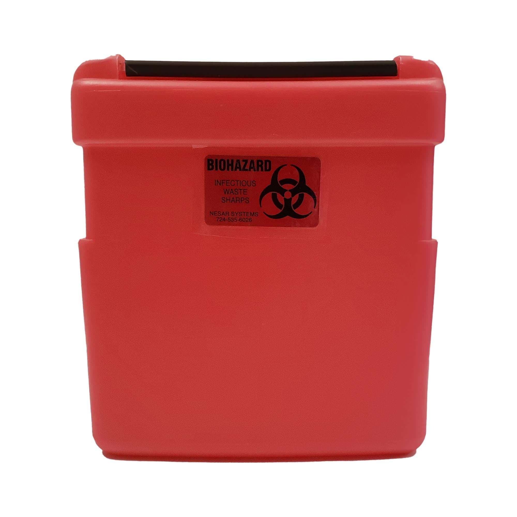 Nesar Replacement Radioactive Sharps Container, 1 Gallon, Horizontal Entry