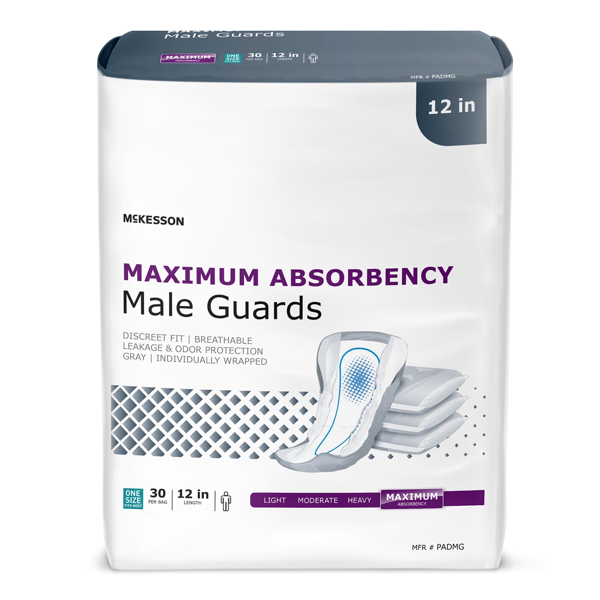McKesson Maximum Absorbency Male Guards - Bag of 30 - Image 1
