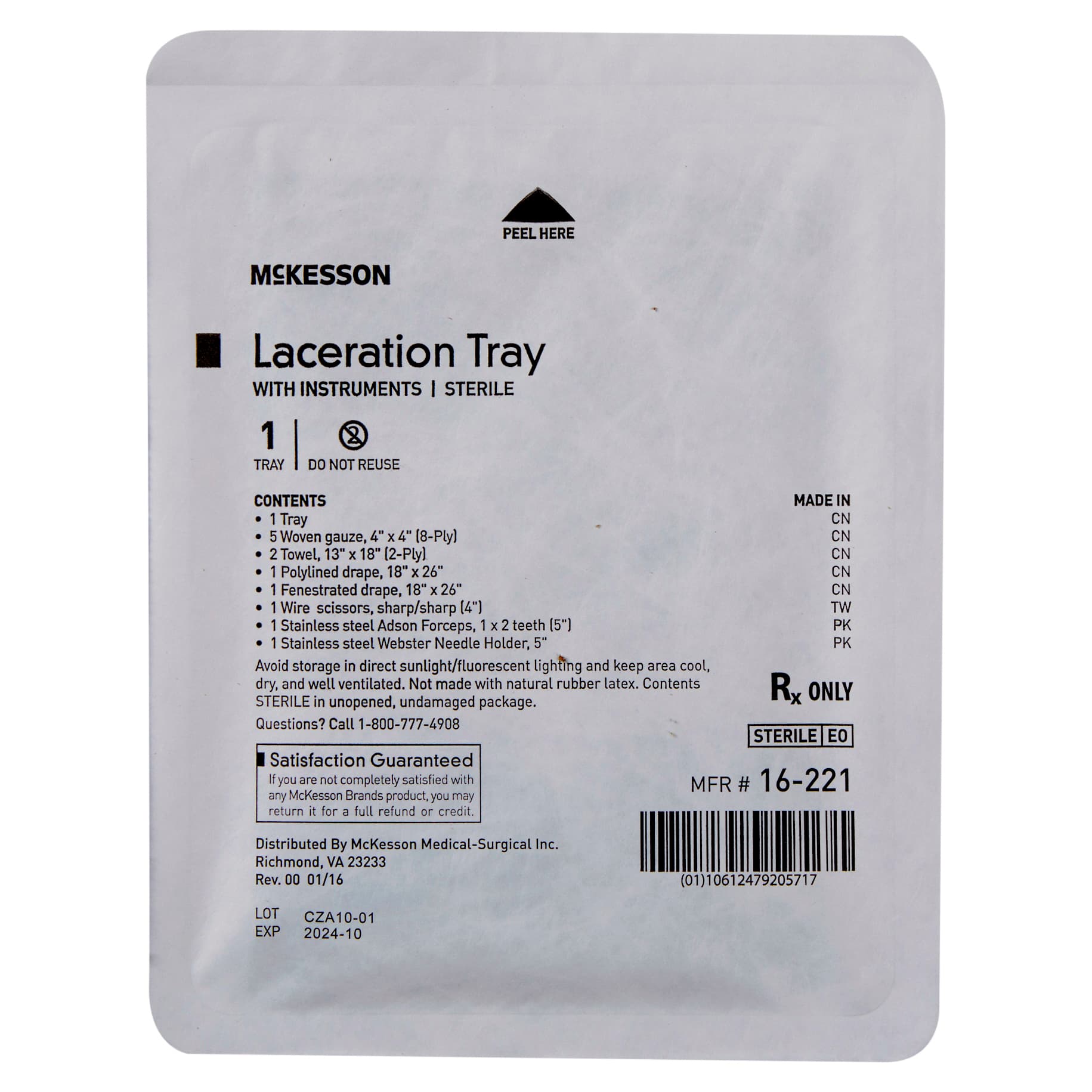 McKesson Sterile Laceration Tray - Image 2