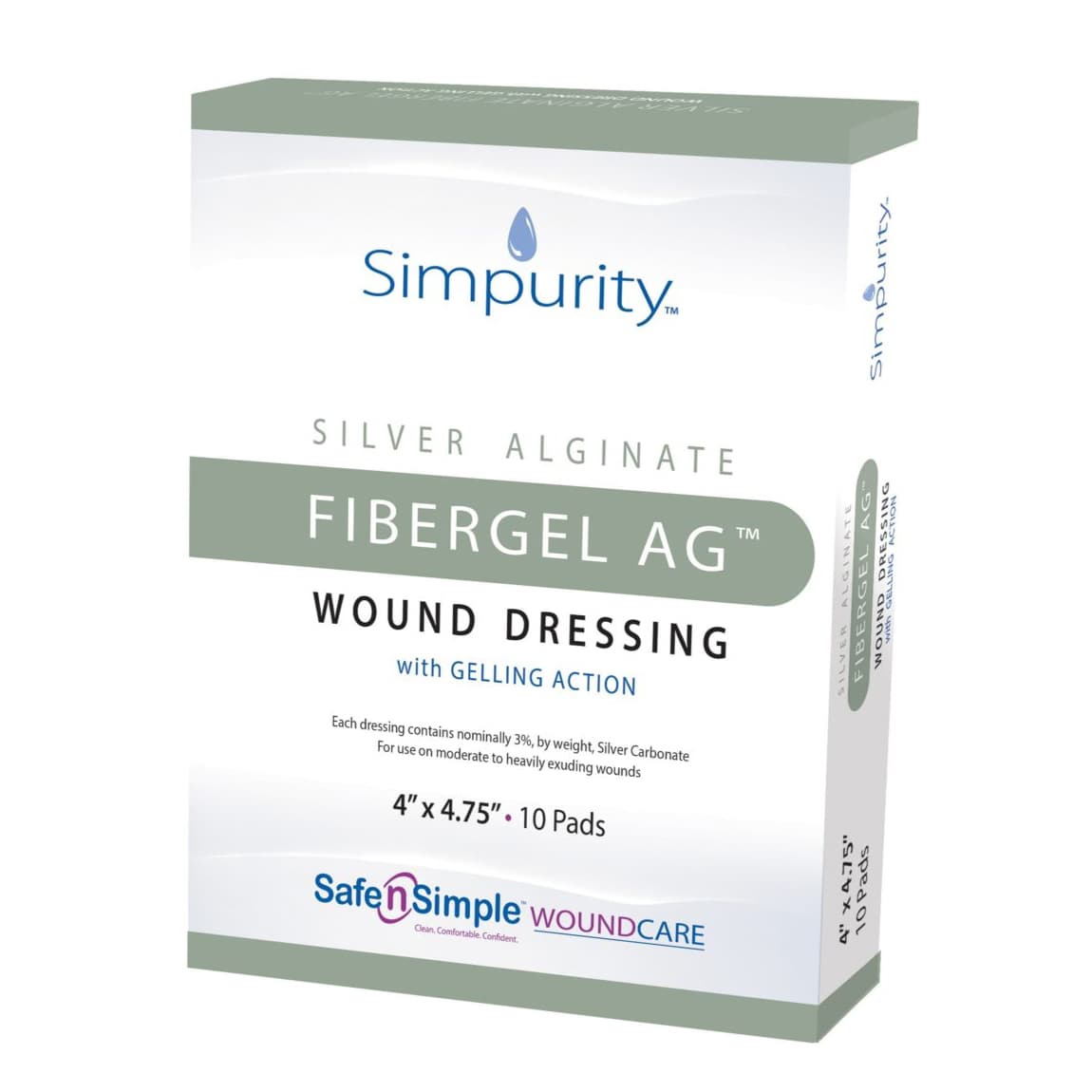 Simpurity Fibergel AG Silver Alginate Wound Dressing