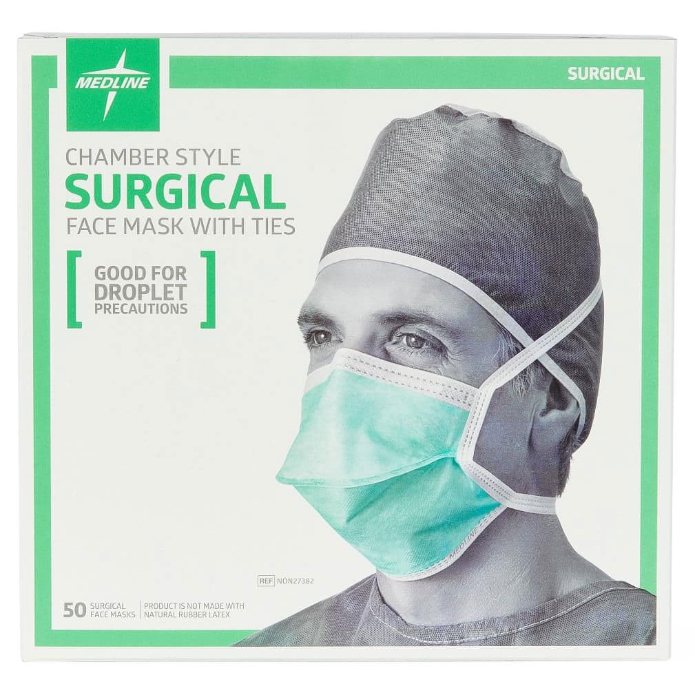 Medline ASTM Level 1 Duckbill Surgical Mask with Ties