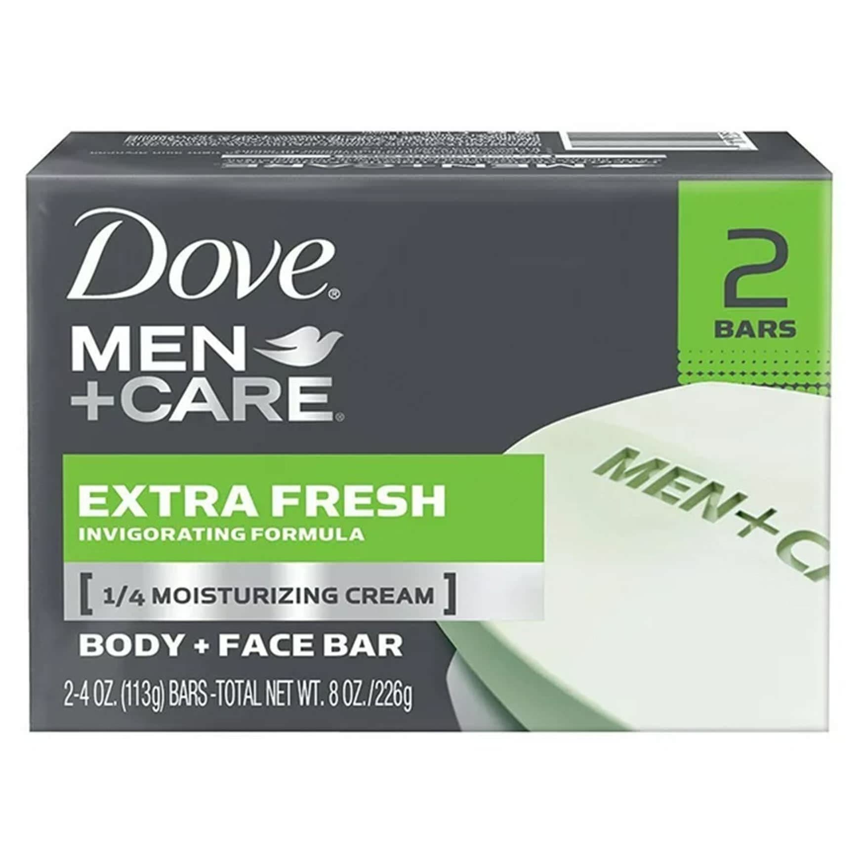Dove Men+Care Bar Extra Fresh Scent, 3.75 oz - Package of 2