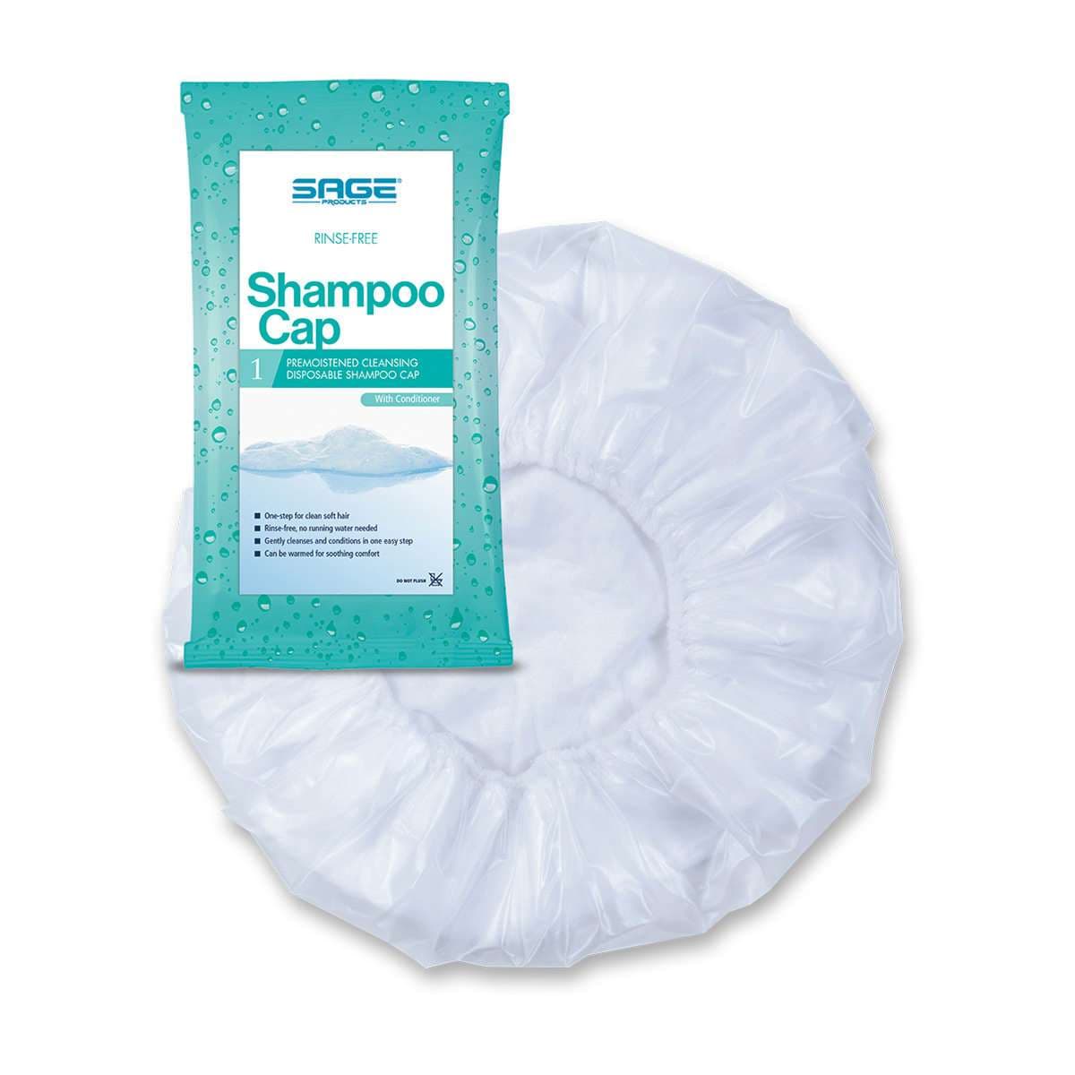 Sage Comfort Rinse-Free Shampoo Cap