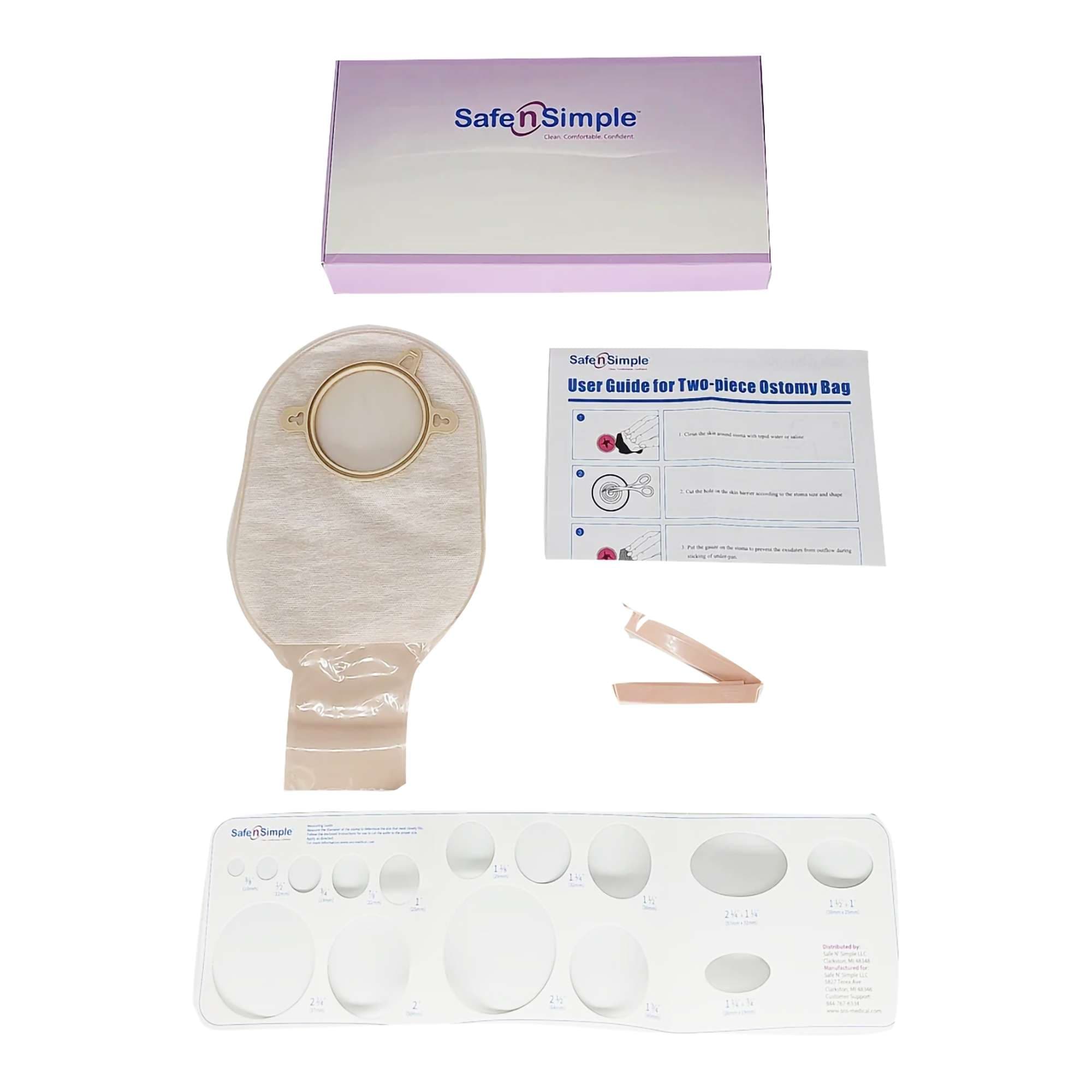 Safe N Simple Two-Piece System Ostomy Pouch, Opaque - Image 7
