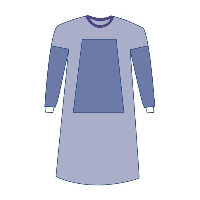 Medline Fabric-Reinforced Aurora Nonsterile Gown, Extra Large - Case of 100