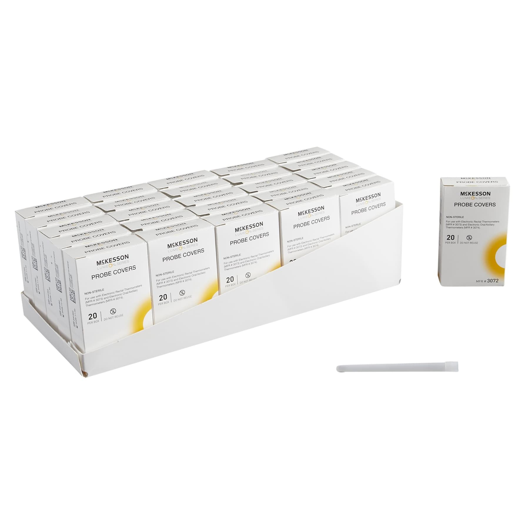 McKesson Film and Paper Oral-Rectal Thermometer Probe Cover - Case of 2000 - Image 1