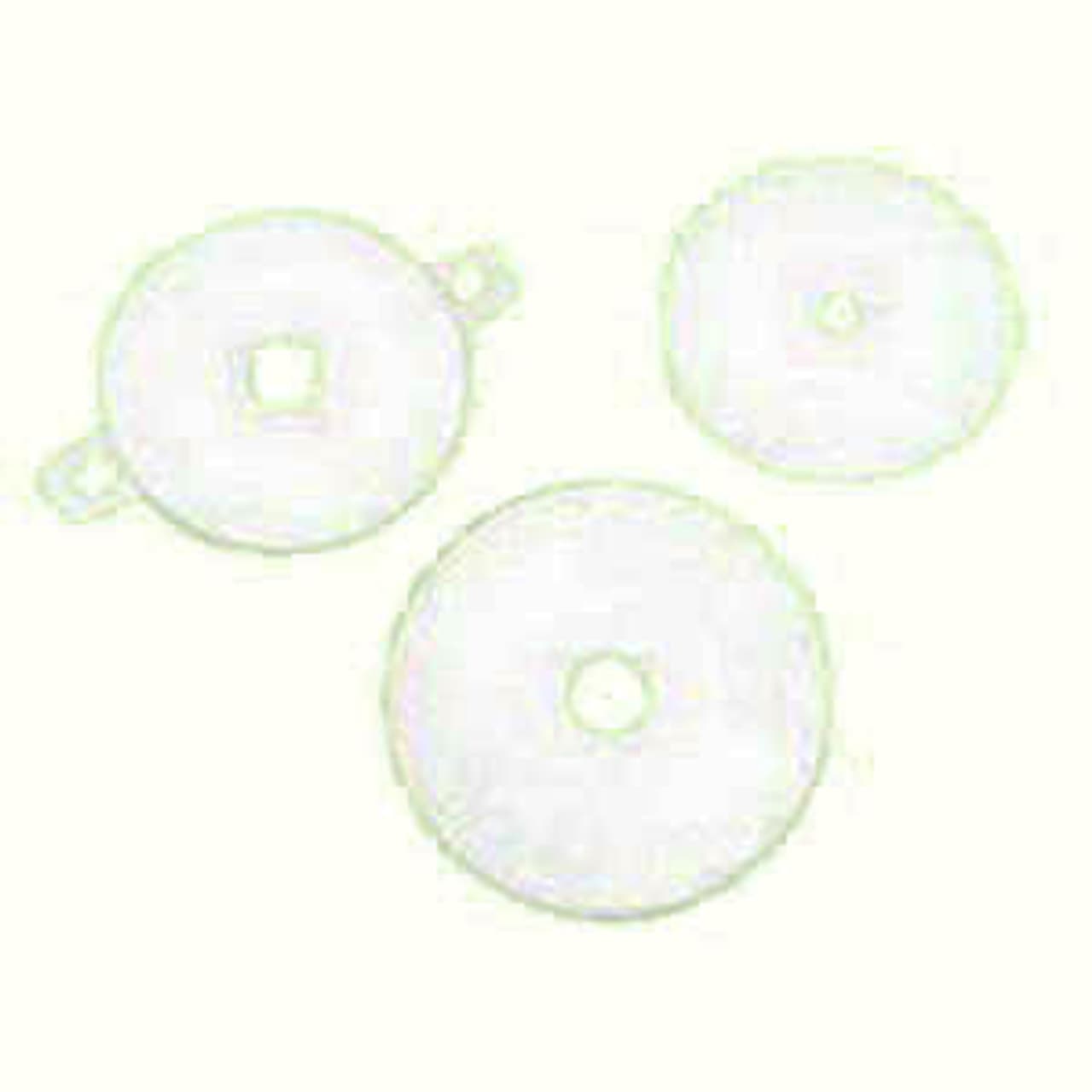 Hypalon Mini-Large Rubber Faceplate 1-1/4" Opening, 2-3/4" OD, White, Flat