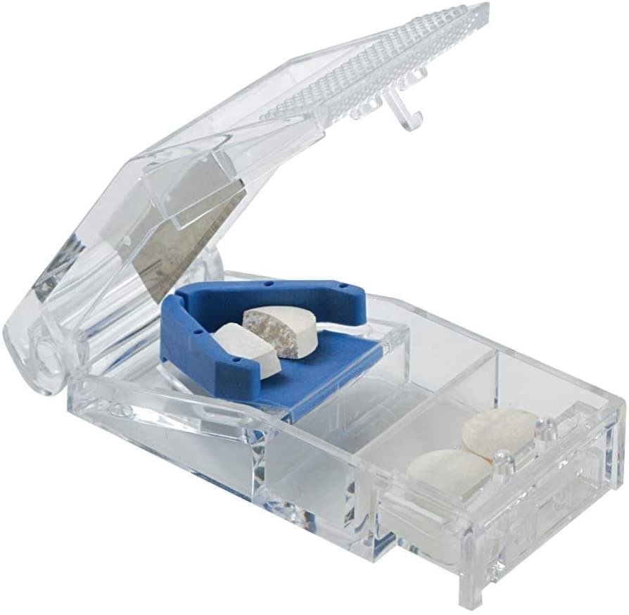 Ezy Dose Adult-Lock Pill Cutter, Blue