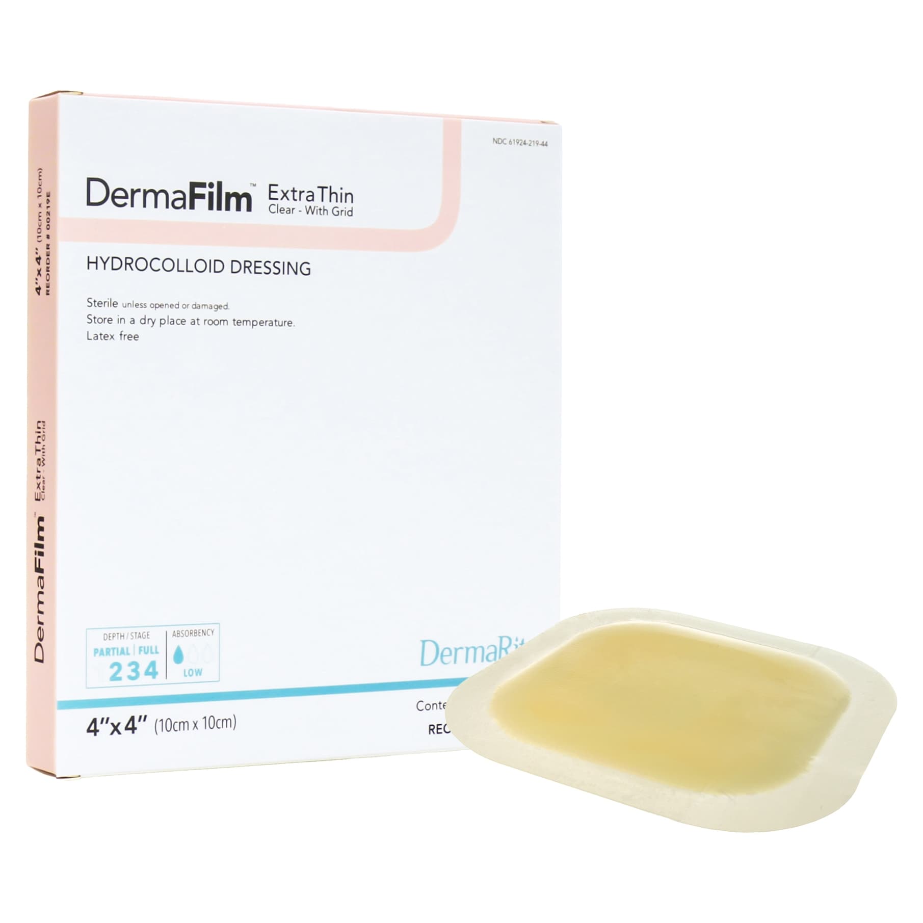 DermaFilm X-Thin Clear Hydrocolloid Dressing with Grid