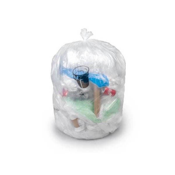 Colonial Bag Trash Bag X-Seal Bottom 30 Gal, Clear, 30 x 36 Inch, 0.45 mil, Medium Duty - Case of 250 - Image 1
