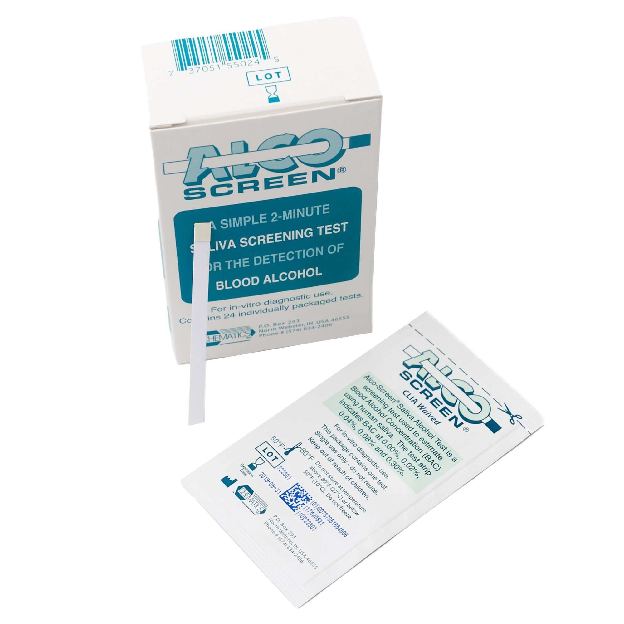 Alco-Screen Saliva Alcohol Rapid Test - Box of 24 - Image 1