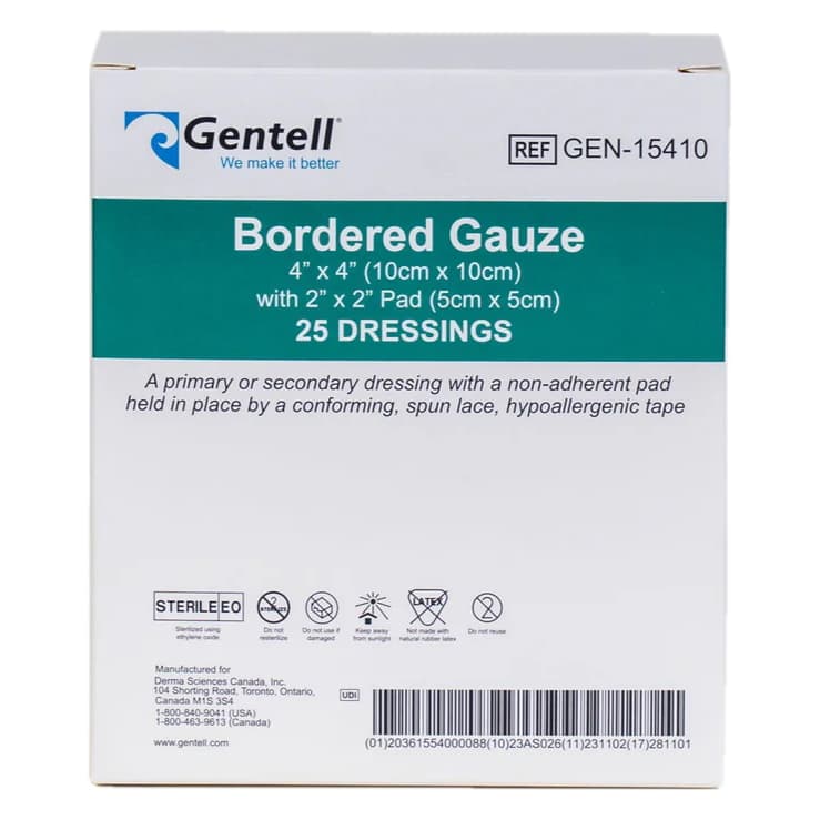 Gentell Bordered Gauze Dressing - Image 4