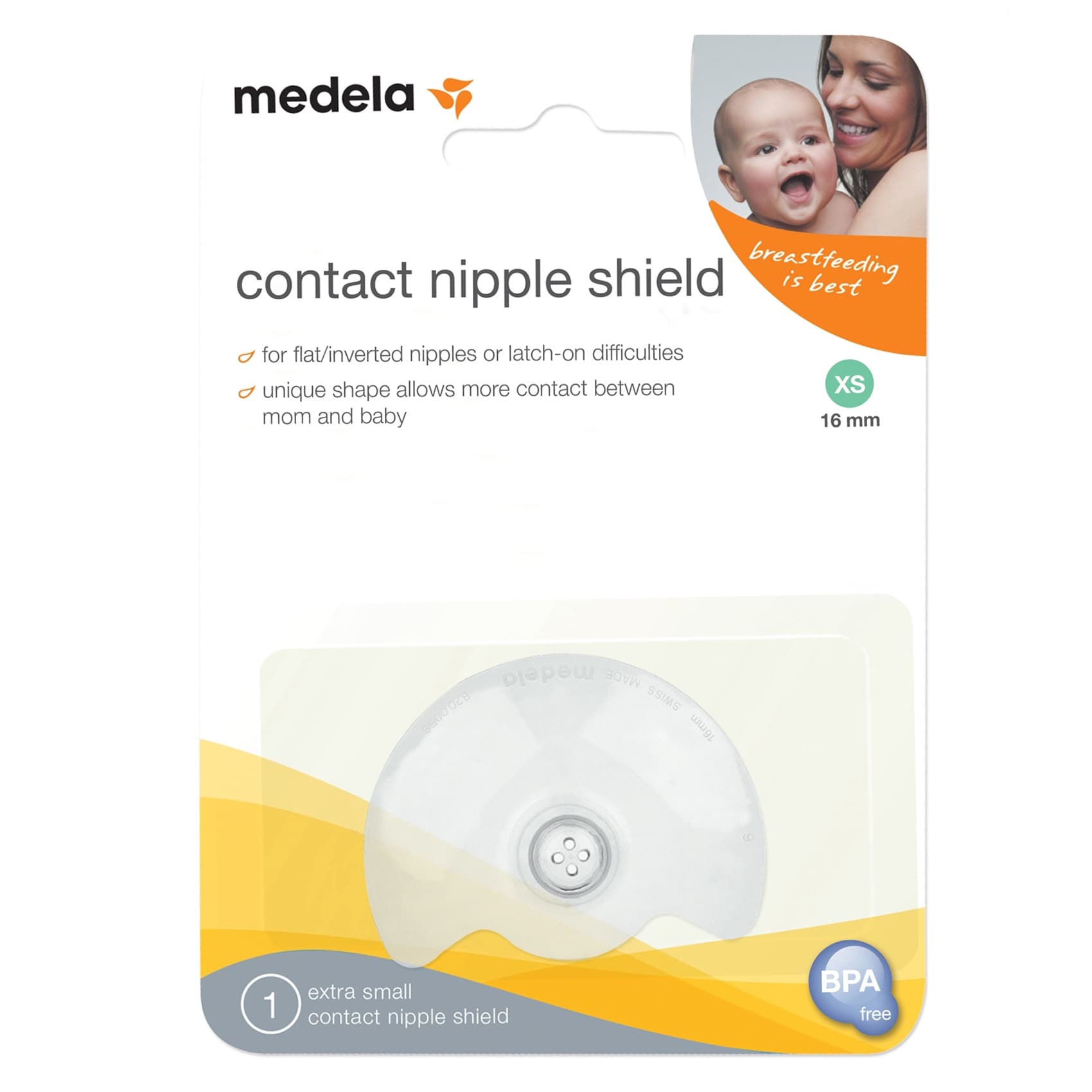 Medela Contact Nipple Shield, Extra-Small, 16mm Size - Box of 6 - Image 2