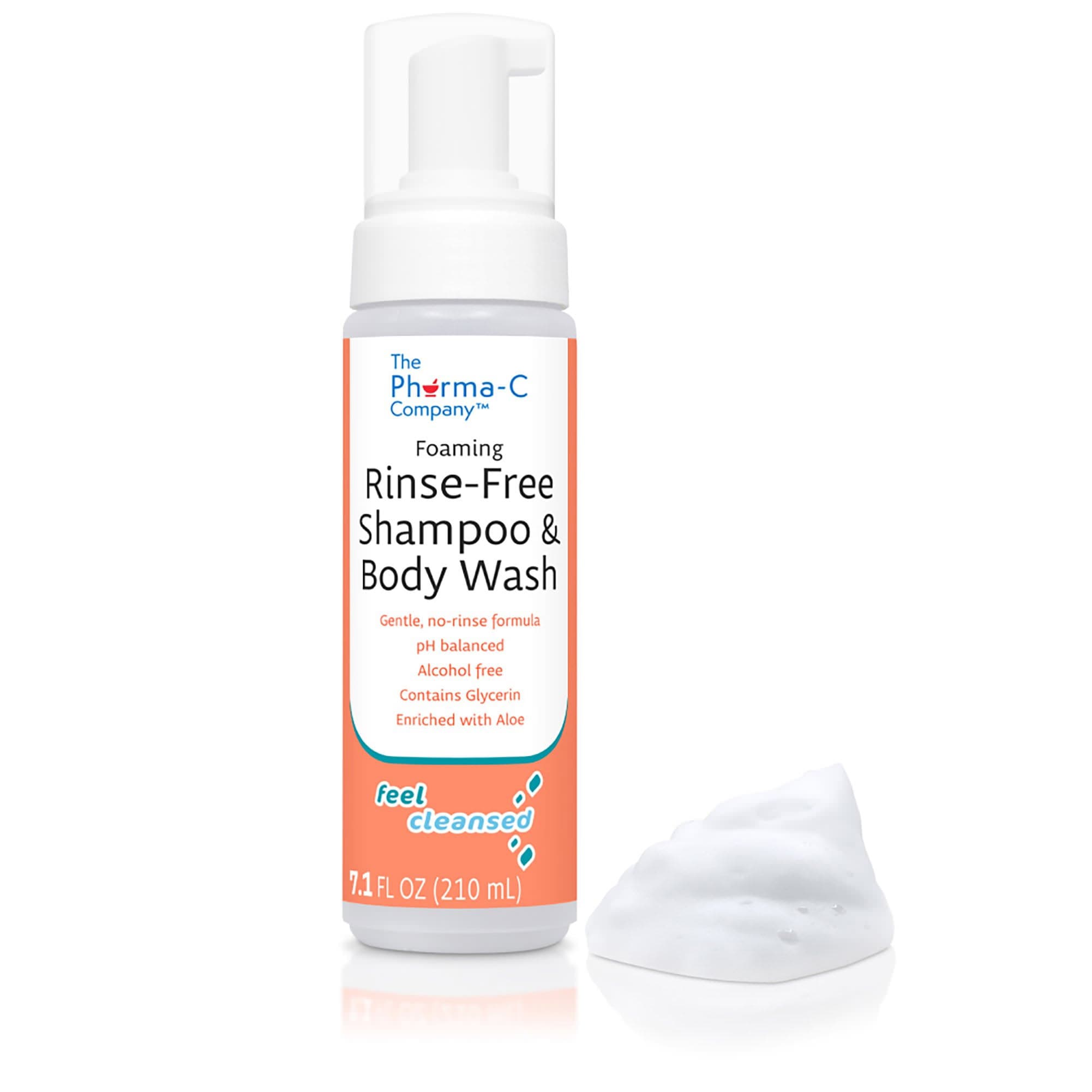 Pharma-C Company Foaming Rinse-Free Shampoo and Body Wash