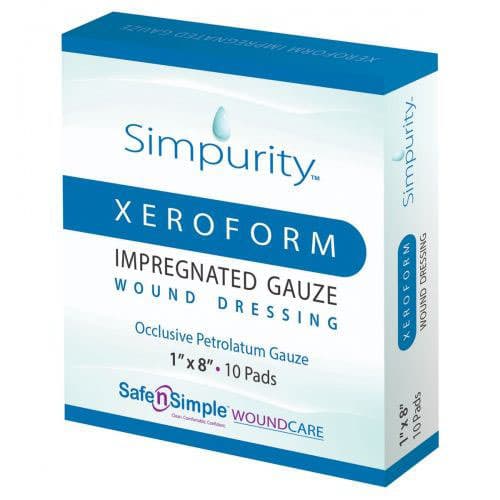 Simpurity XeroForm Petrolatum Impregnated Gauze Wound Dressing - Image 2