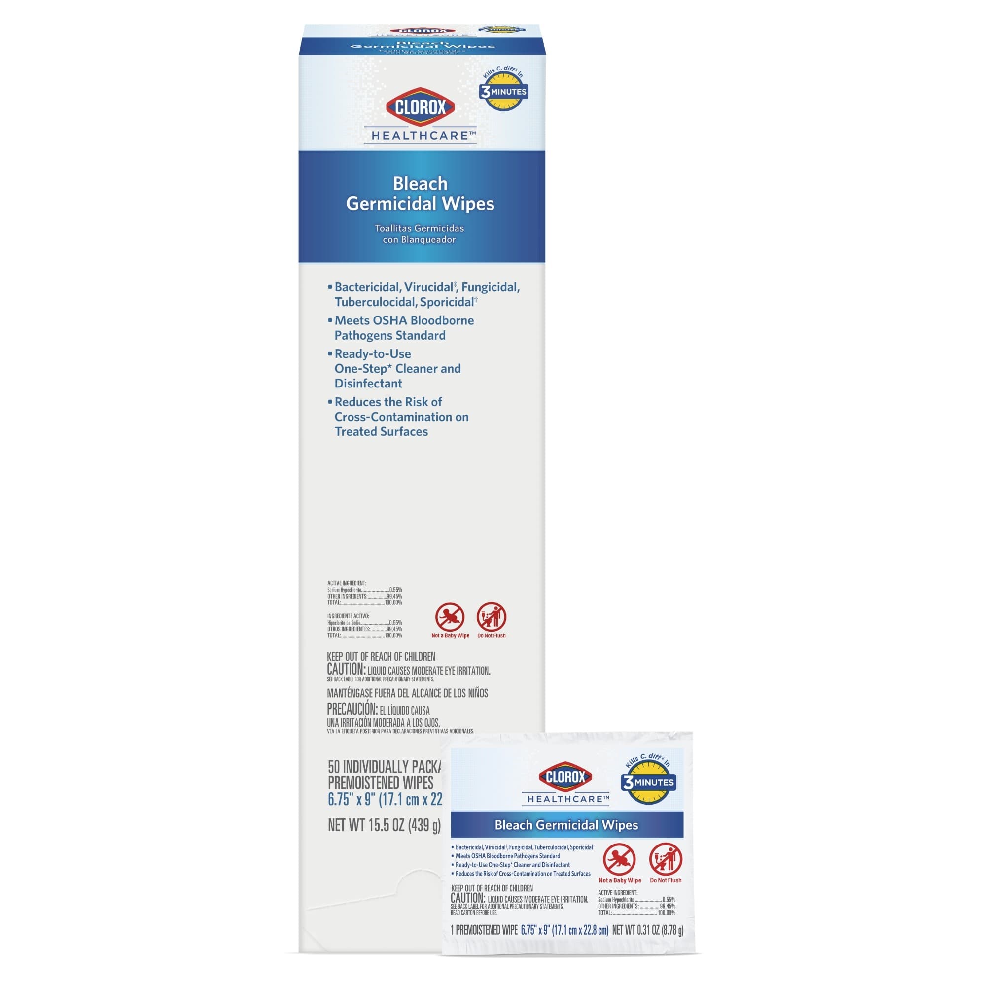 Clorox Healthcare Bleach Germicidal Wipes - Image 6